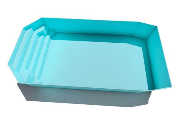 Cristal : Piscine coque compacte avec fond incliné à Nantes et Rennes