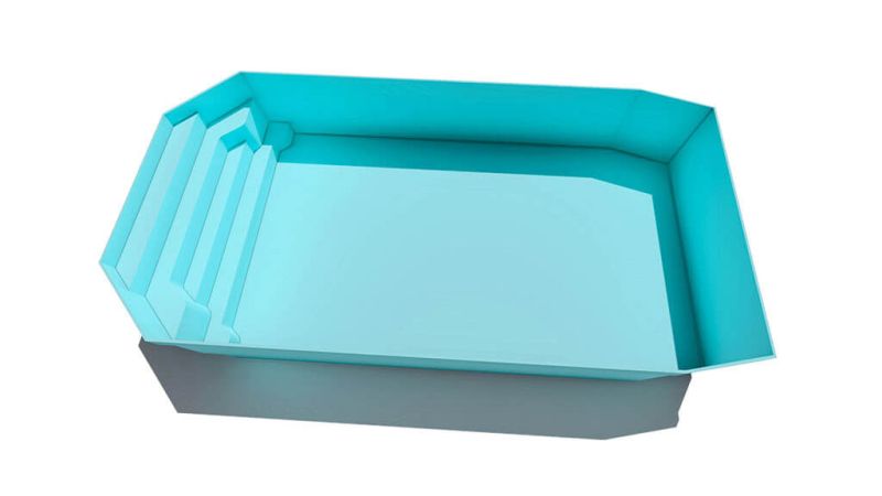 Cristal : Piscine coque compacte avec fond incliné à Nantes et Rennes