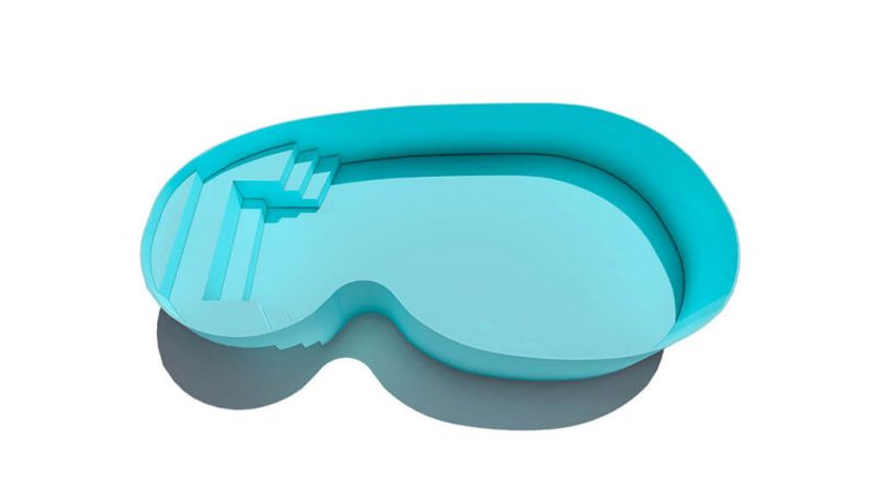 Cornaline – Piscine haricot à fond plat et banquettes