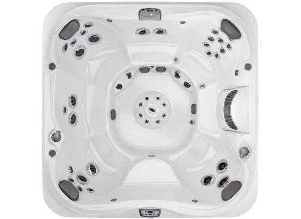 Spa J-385™ – Spa carré 6 places avec 49 jets PowerPro®, cascade et dôme plantaire