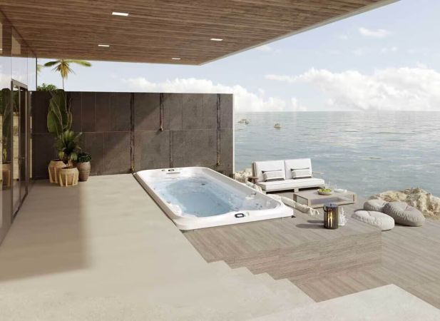 Spa de nage Jacuzzi® J-19 PowerPro™ – Entraînement puissant & récupération experte sur 5 mètres