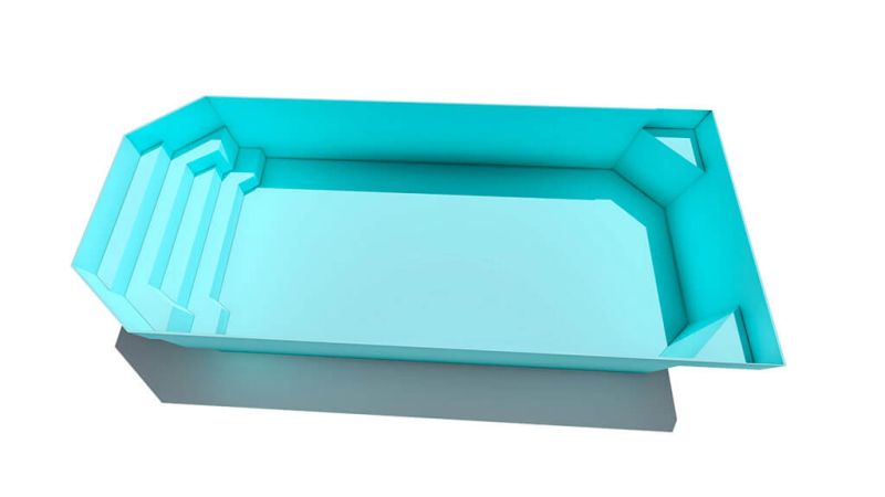 Lazuli – Piscine coque polyvalente à pans coupés