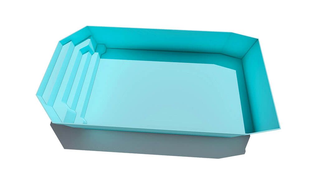 Cristal – Piscine compacte à fond incliné